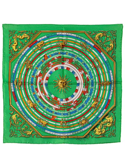 Pre-owned Hermes 20th Century Astrologie Dies Et Hore Silk Scarf Scarves