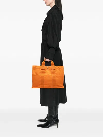 Pre-owned Hermes 20th Century Canvas Fourre Tout Mm Tote Bag In Orange