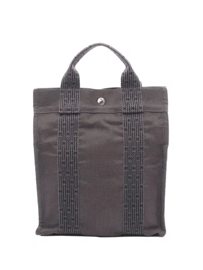 Pre-owned Hermes 20th Century Canvas Herline Pm Backpack In Gray