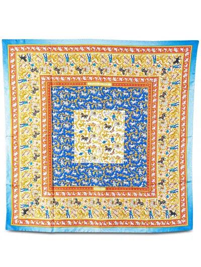 Pre-owned Hermes 20th Century Chasse En Inde Silk Scarf Scarves