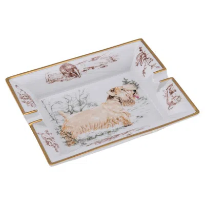 Pre-owned Hermes 20th Century French Ceramic Ash Tray By  In Gray