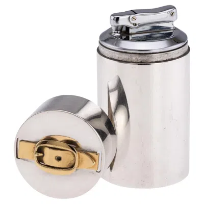 Pre-owned Hermes 20th Century French Silver Plate & Gilt Table Lighter By Hermès, Paris C.1960