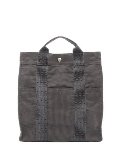 Pre-owned Hermes 20th Century  Herline Ad Mm Rucksack Canvas Nylon Canvas Gray Used Unisex Backpack