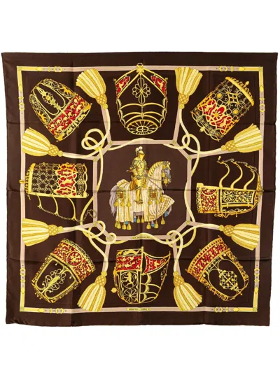 Pre-owned Hermes 20th Century Les Muserolles Silk Scarf Scarves