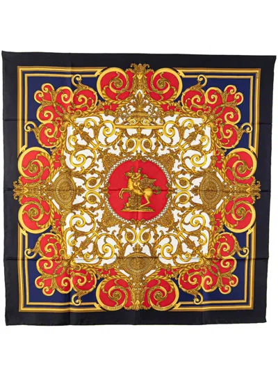Pre-owned Hermes 20th Century Les Tuileries Silk Scarf Scarves