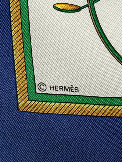 Pre-owned Hermes 20th Century Les Voitures A Transformation Silk Scarf Scarves In Multi