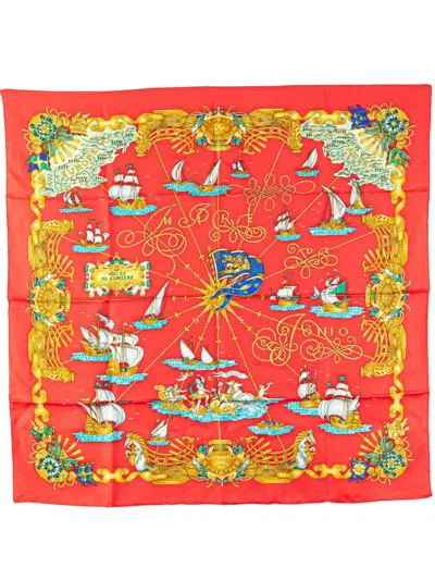 Pre-owned Hermes 20th Century Voiles De Lumiere Silk Scarf Scarves