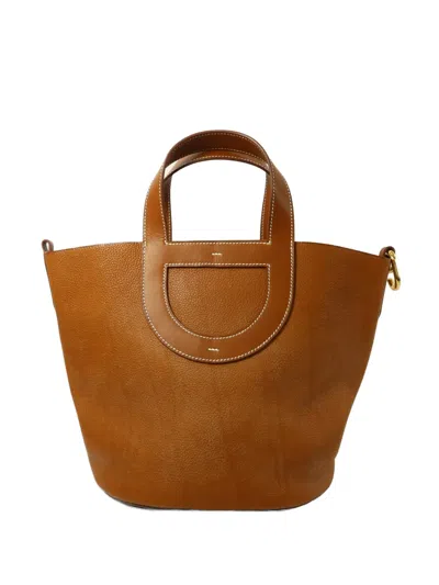 Pre-owned Hermes 23 In The Loop Tote Bag In Brown