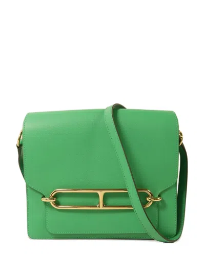 Pre-owned Hermes 23 Roulis Crossbody Bag In Green