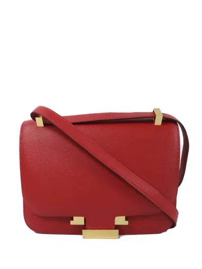 Pre-owned Hermes 24 Constance Shoulder Bag In Red