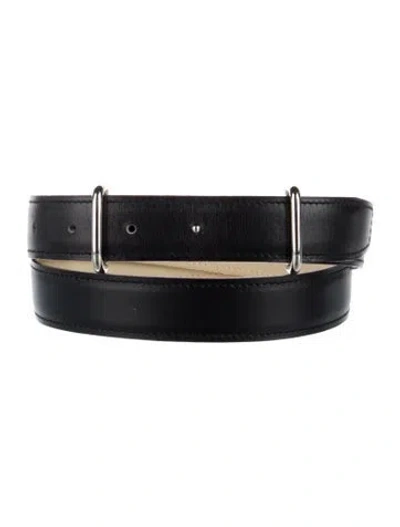 Pre-owned Hermes 24 Mm Vintage Api Belt In Black