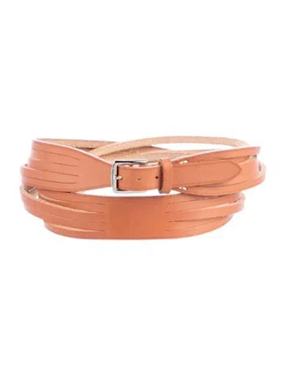 Pre-owned Hermes 24 Mm Vintage Belt Strap Belt In Brown
