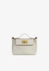 Hermes 24/24 21 In Beton Swift And Evercolor Leather With Palladium Hardware In Gray