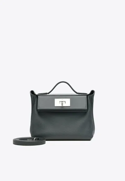 Hermes 24/24 21 In Gris Misty Evercolor With Palladium Hardware