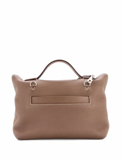 Pre-owned Hermes 24/24 Bag Togo With Swift 29 Satchel In Grey