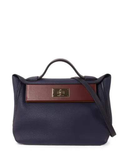 Pre-owned Hermes 24/24 Shoulder Bag In Blue