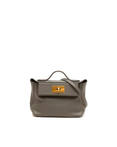 Hermes Hermès 24/24-21 Evergrain Bag In Grey