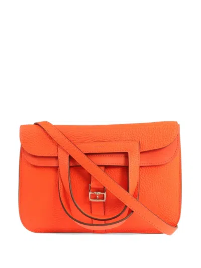 Pre-owned Hermes 25 Halzan Tote Bag In Orange