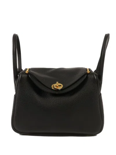Pre-owned Hermes 26 Lindy Shoulder Bag In Black