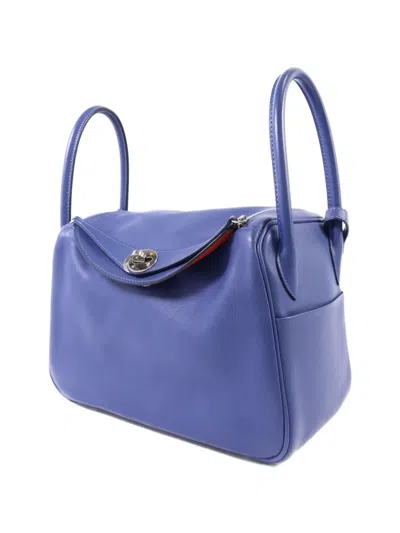 Pre-owned Hermes 26 Lindy Shoulder Bag In Blue