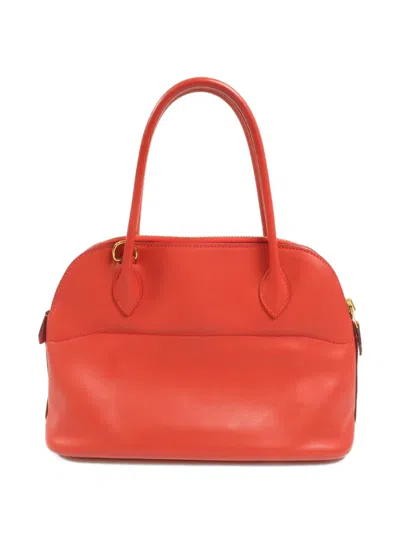 Pre-owned Hermes 27 Bolide Shoulder Bag In Red