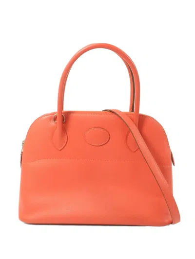 Pre-owned Hermes 27 Bolide Tote Bag In Red