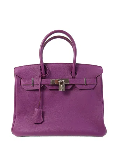 Pre-owned Hermes 30 Birkin Togo-leather Tote Bag In Purple