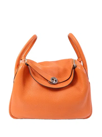 Pre-owned Hermes 30 Lindy Shoulder Bag In Orange