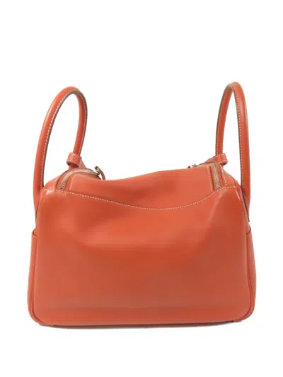 Pre-owned Hermes 30 Lindy Shoulder Bag In Orange