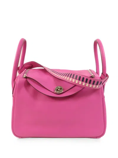 Pre-owned Hermes 30 Lindy Tote Bag In Pink