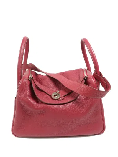 Pre-owned Hermes 30 Lindy Tote Bag In Red