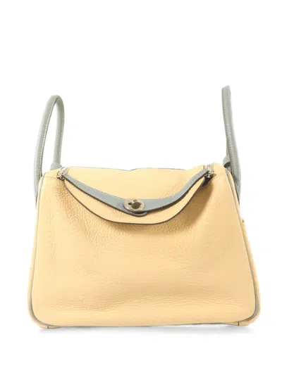 Pre-owned Hermes 30 Lindy Tote Bag In Yellow