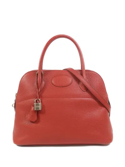 Pre-owned Hermes 31 Bolide Shoulder Bag In Red
