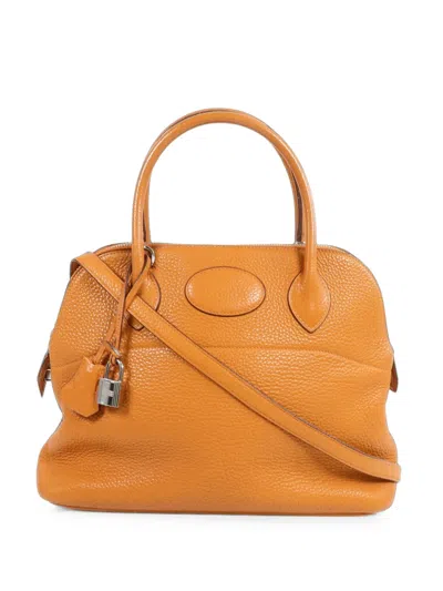 Pre-owned Hermes 31 Bolide Tote Bag In Orange