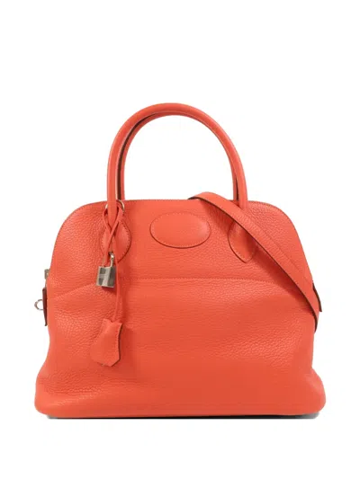 Pre-owned Hermes 31 Bolide Tote Bag In Red