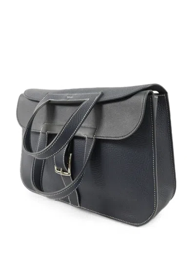 Pre-owned Hermes 31 Halzan Shoulder Bag In Blue