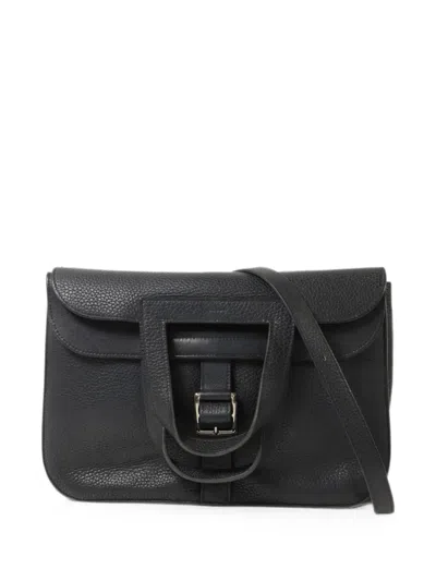 Pre-owned Hermes 31 Halzan Shoulder Bag In Blue