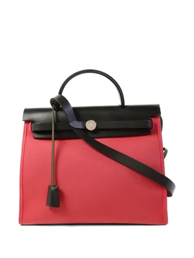 Pre-owned Hermes 31 Herbag Zip Tote Bag In Pink