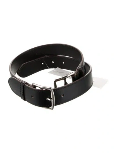 Pre-owned Hermes 32 Mm 2003 Etrivière Belt In Black