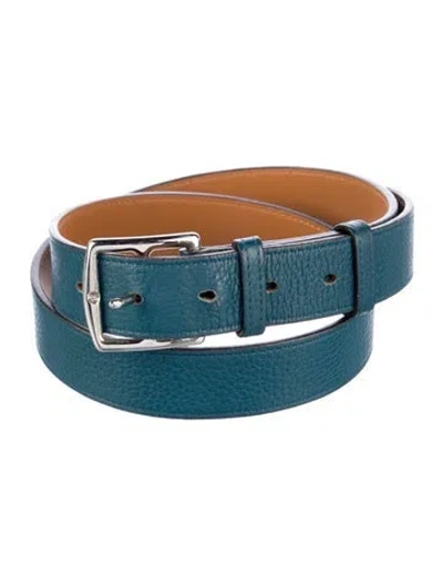 Pre-owned Hermes 32 Mm 2014 Etrivière Belt In Blue