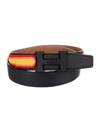 Pre-owned Hermes 32 Mm 2022 H Belt Kit In Blue