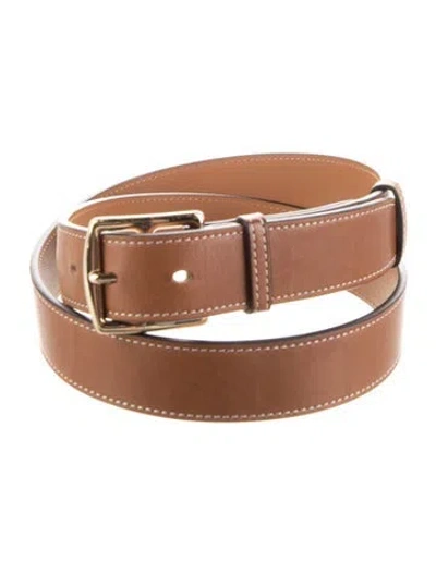 Pre-owned Hermes 32 Mm 2024 Etrivière Belt In Brown
