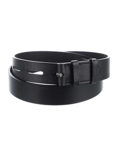 Pre-owned Hermes 32 Mm Vache Hunter Belt Strap Belt In Black