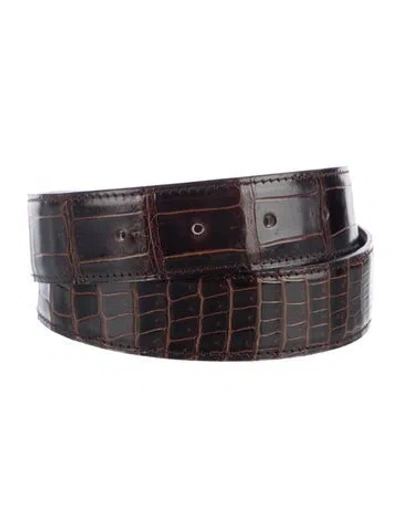 Pre-owned Hermes 32 Mm Vintage Belt Strap Belt Strap In Brown