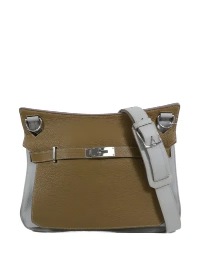 Hermes 34 Jypsiere Shoulder Bag In Green
