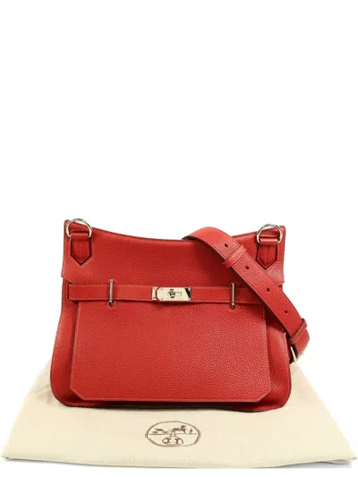 Pre-owned Hermes 34 Jypsiere Shoulder Bag In Red