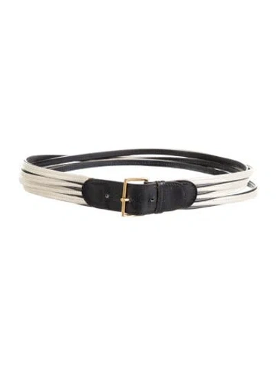 Pre-owned Hermes 38 Mm Vintage Belt Strap Belt In Blue