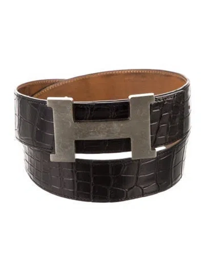 Pre-owned Hermes 38 Mm Vintage Constance 2 Belt Kit In Black