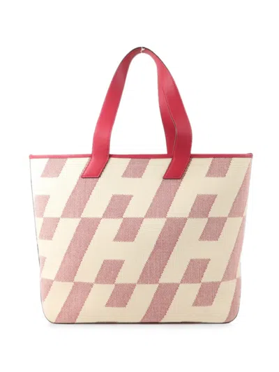 Hermes 40 Biais Canvas Tote Bag In Multi