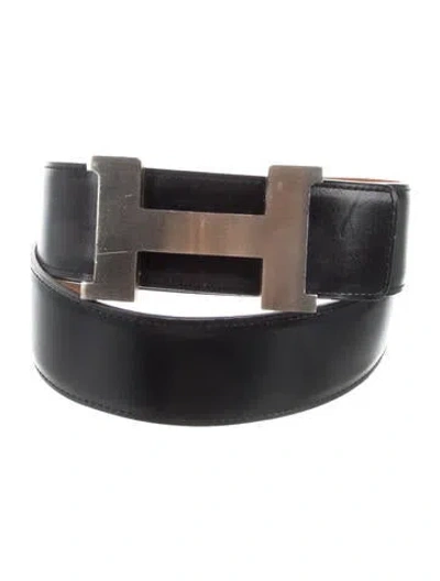 Pre-owned Hermes 42 Mm 2014 Constance Belt Kit In Black